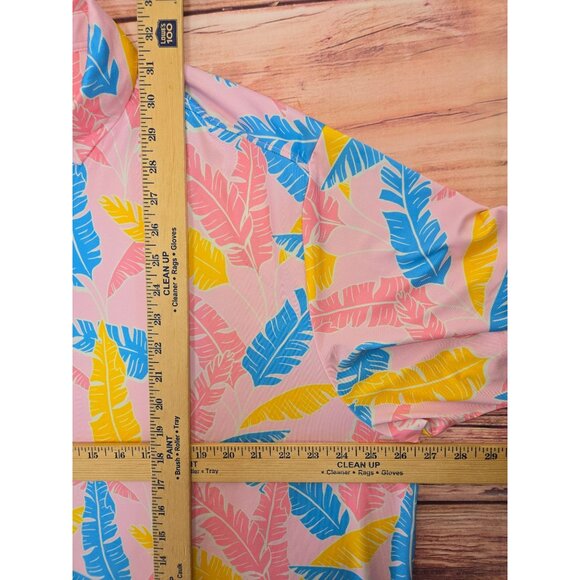 SurfCuz Mens Tropical Leaf Polo Shirt XXXL - Picture 9 of 9